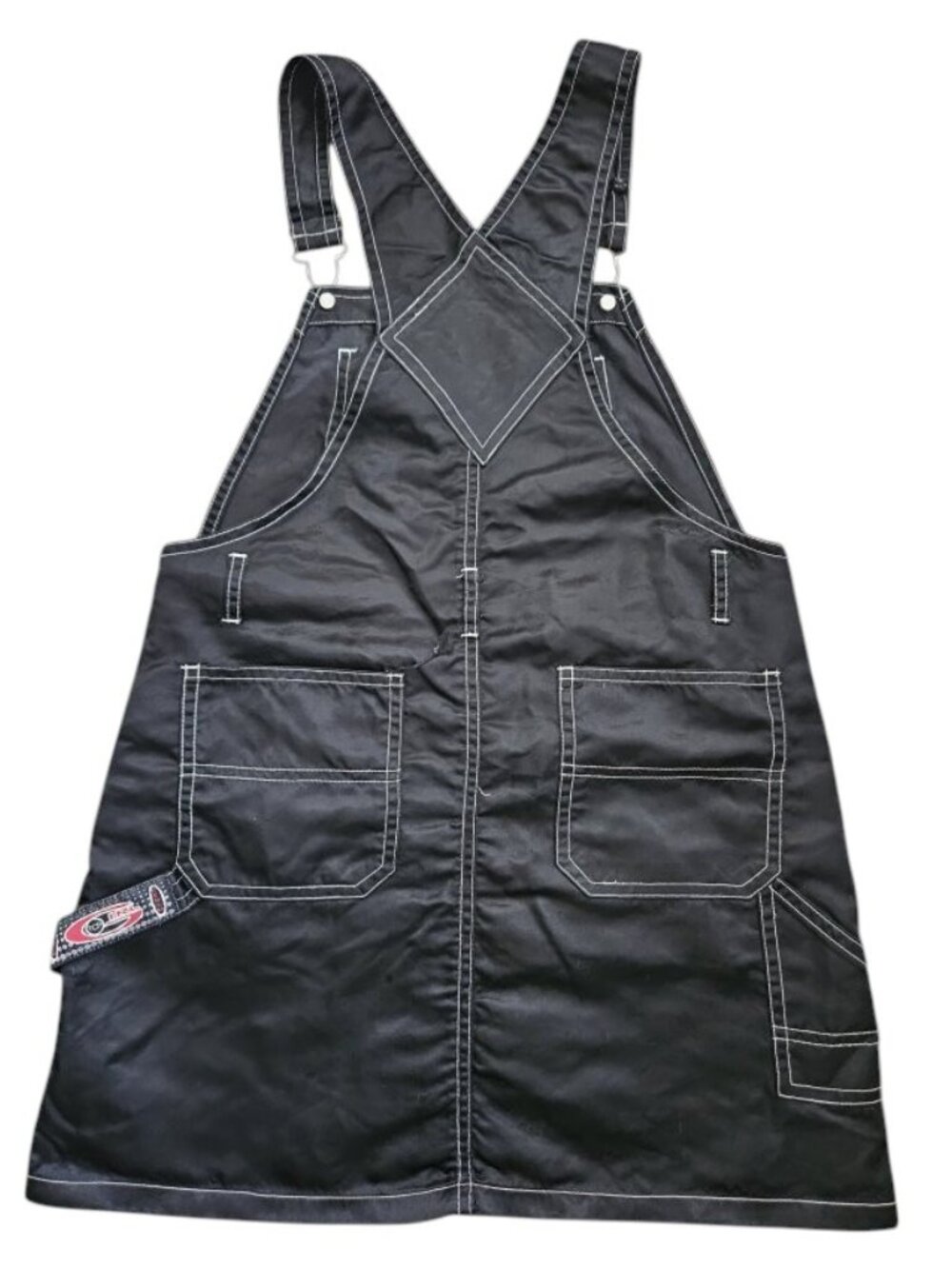 THE CHILDREN'S PLACE GIRL Nylon Dri Fit Black Bib Overall Skirt Jumper Size 8 - Picture 5 of 6